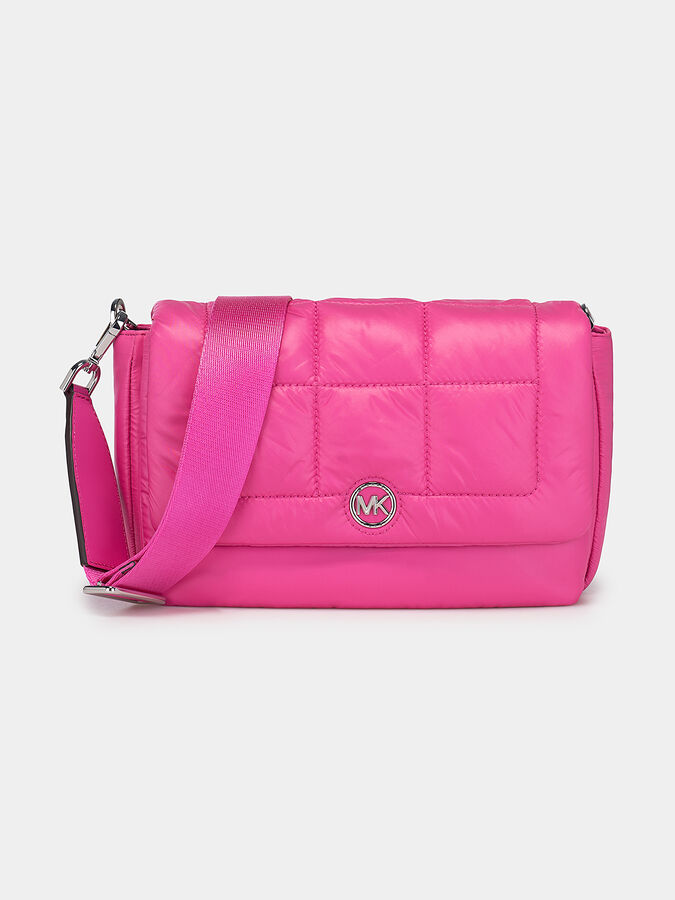 Crossbody bag in fuchsia color with logo detail