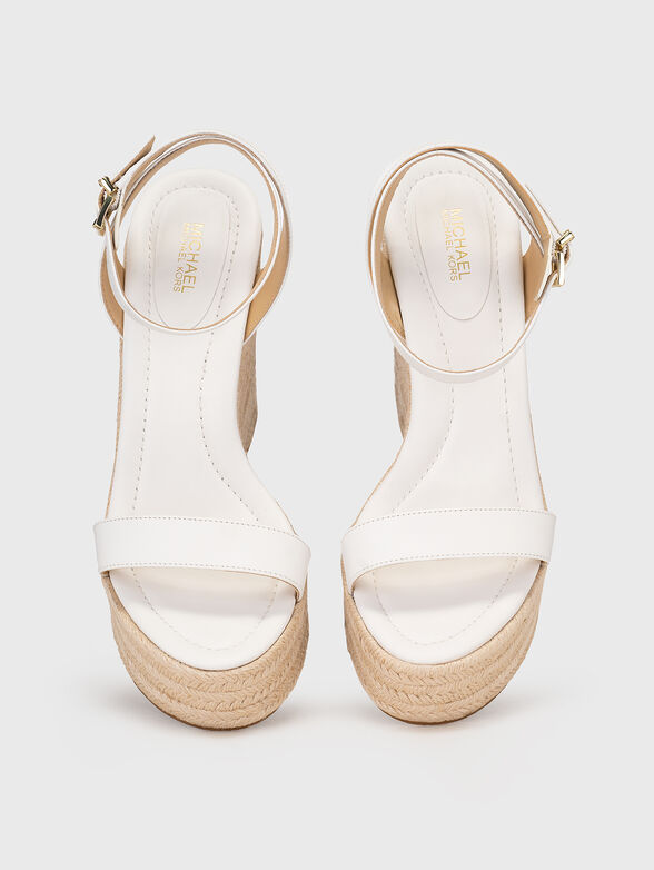 LEIGHTON leather platform sandals - 6