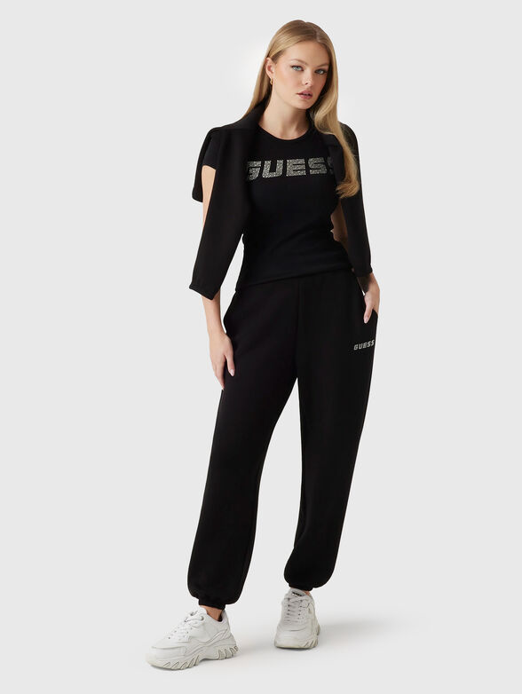 KIARA black T-shirt with rhinestones - 2