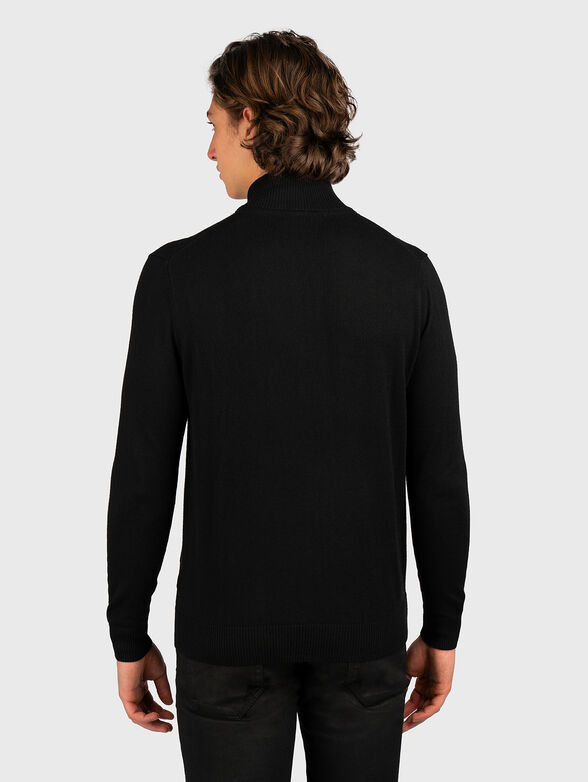 Black cardigan with zip - 2