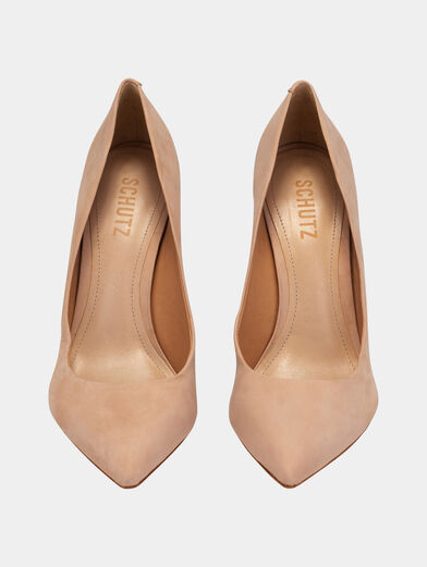 Heeled shoes in beige color - 6
