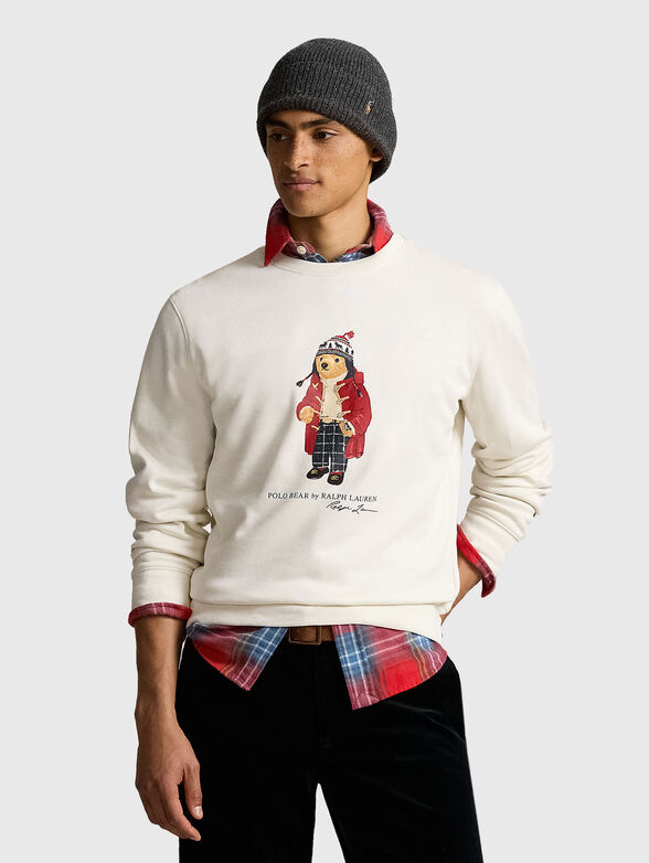 White sweatshirt with Polo Bear motif - 1