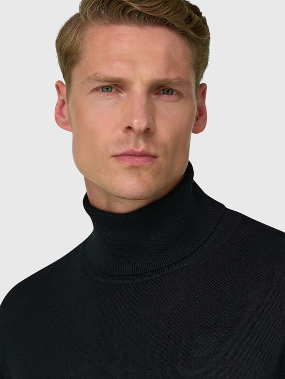 Turtleneck black blouse - 4