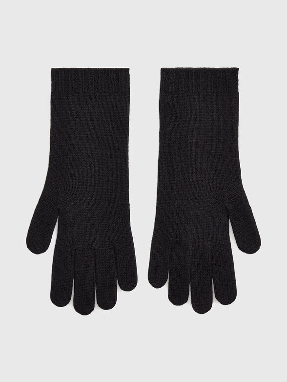 Contrast-logo gloves in wool  - 2