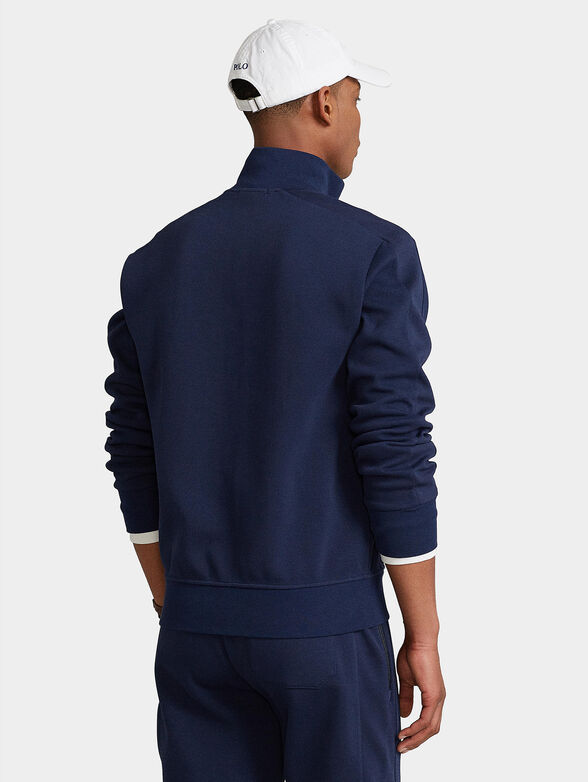 Blue sweatshirt with zip - 2