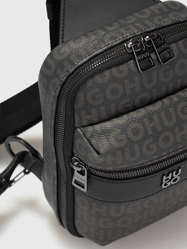 Small crossbody bag with a monogram logo  - 4