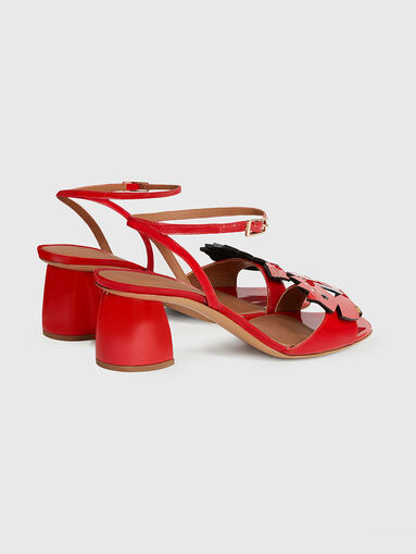 Leather heeled sandals - 3