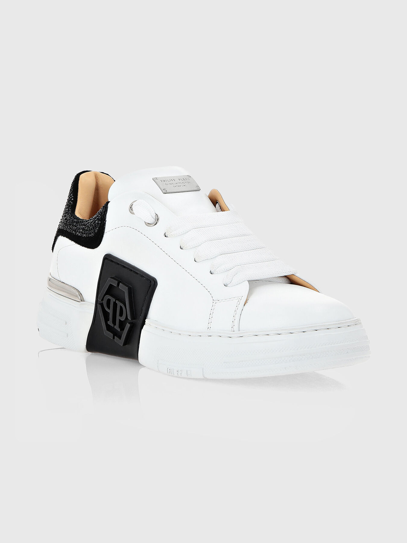 Leather sports shoes with rhinestones brand PHILIPP PLEIN