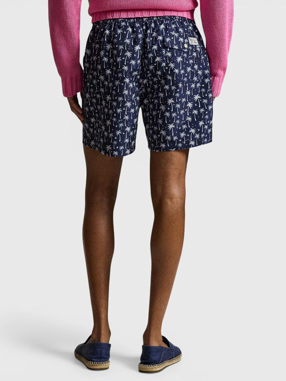 Beach shorts with a contrasting print - 2