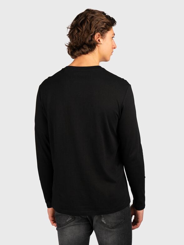 Black blouse with logo embroidery - 3