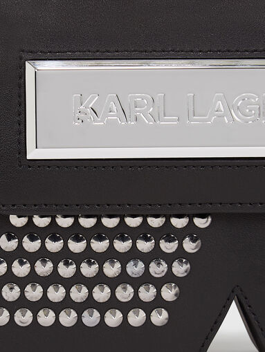 IKON/K eyelets leather crossbody bag - 4