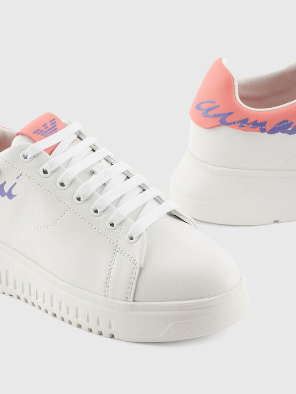 White leather sneakers with contrasting details - 4