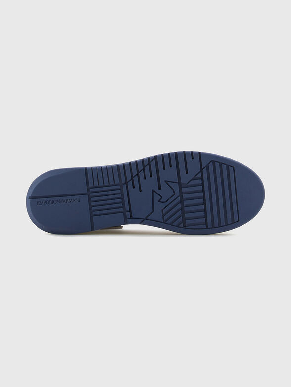 Leather sneakers with logo - 5