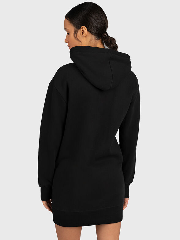 Hooded dress with embroidered logo detail - 2