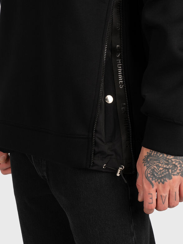 Black sweatshirt with metal accents - 5