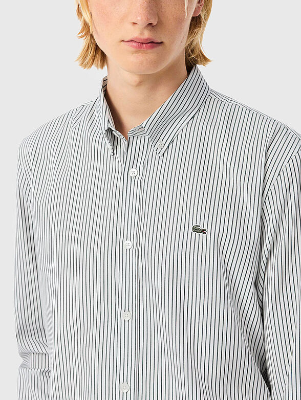 Long sleeve logo cotton shirt - 4