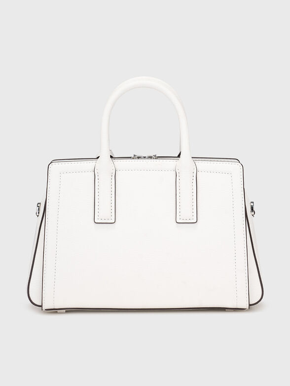 Leather bag with silver details and logo - 3