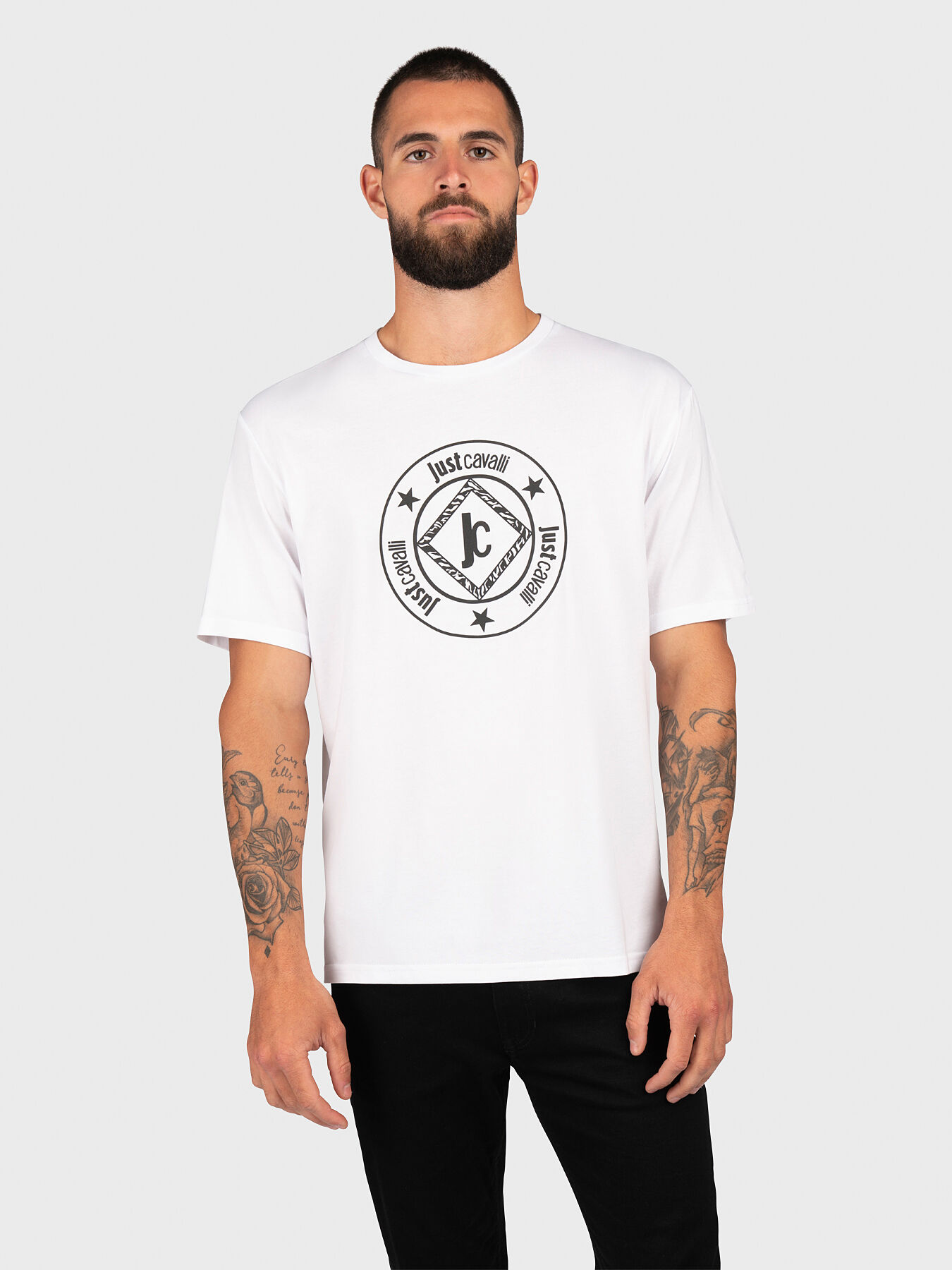 Tシャツ・カットソー JUST CAVALLI Men T-shirt White 78OAHT16CJ500 003 $_12.JPG?set_id=880000500F