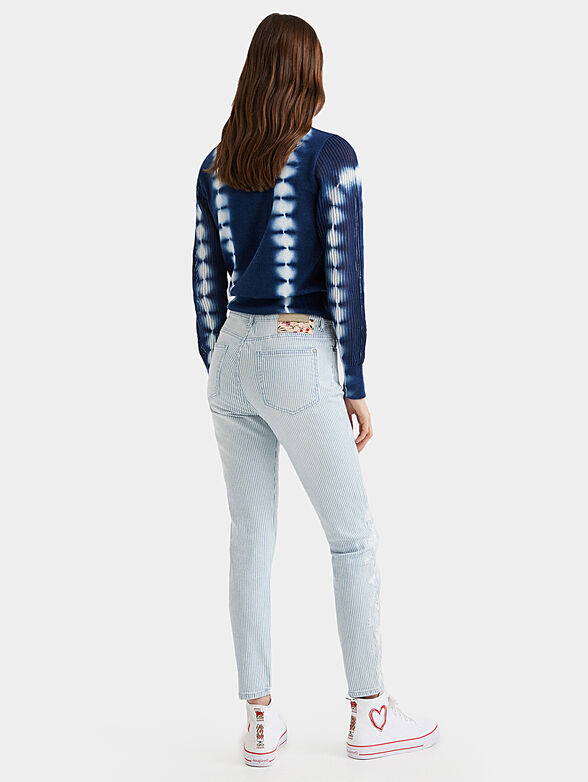 AGRA striped jeans with floral details - 5