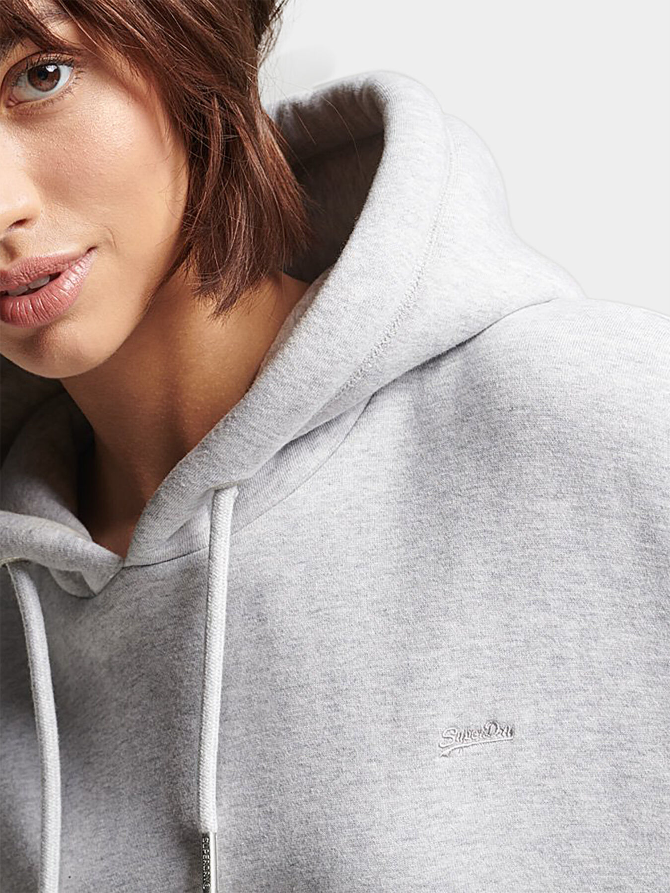 Sweatshirt dress in light grey color brand SUPERDRY Globalbrandsstore en