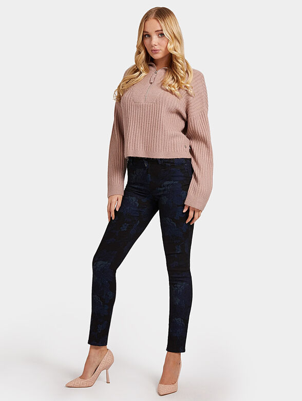 Skinny jeans with floral print - 2