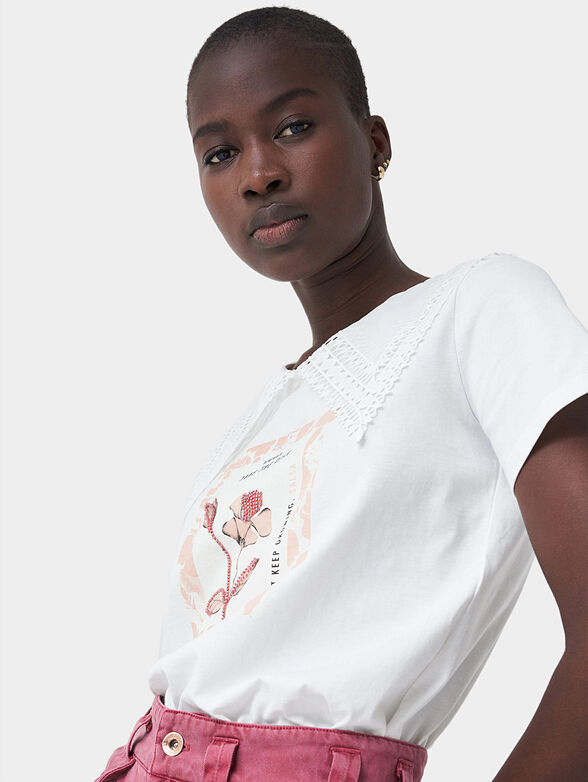 T-shirt with embroidered detail - 1