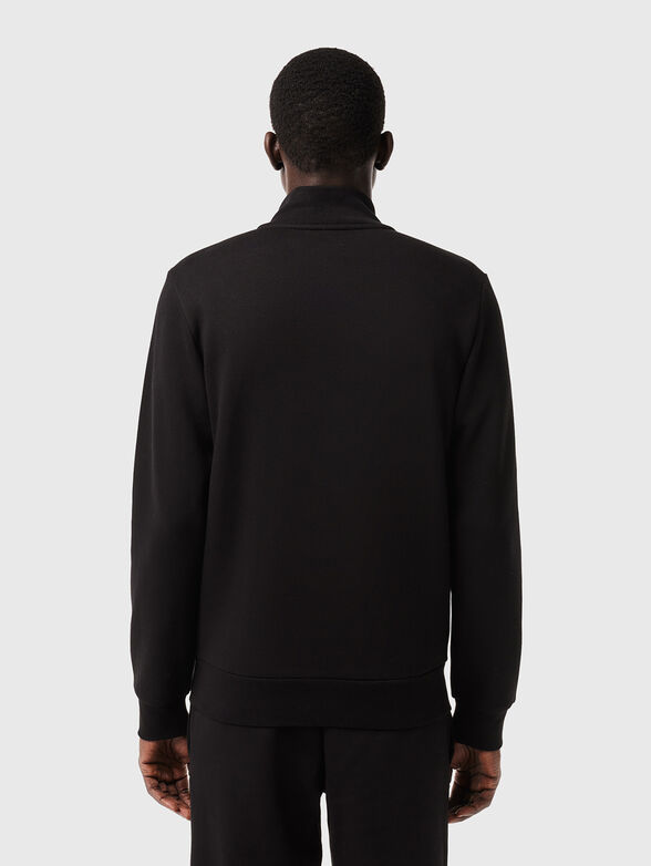 Black sweatshirt with zip and logo detail - 3