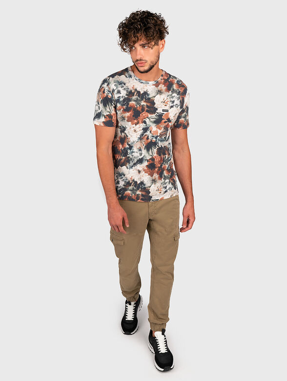 Cotton T-shirt with floral art print - 2