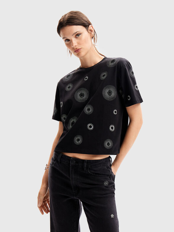 T-shirt with embroidered details - 1