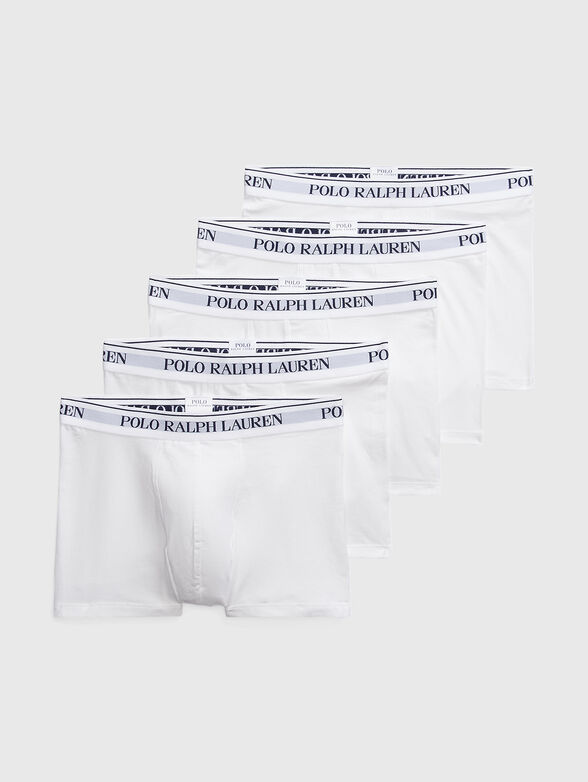 Set of five pairs of white boxer shorts - 1