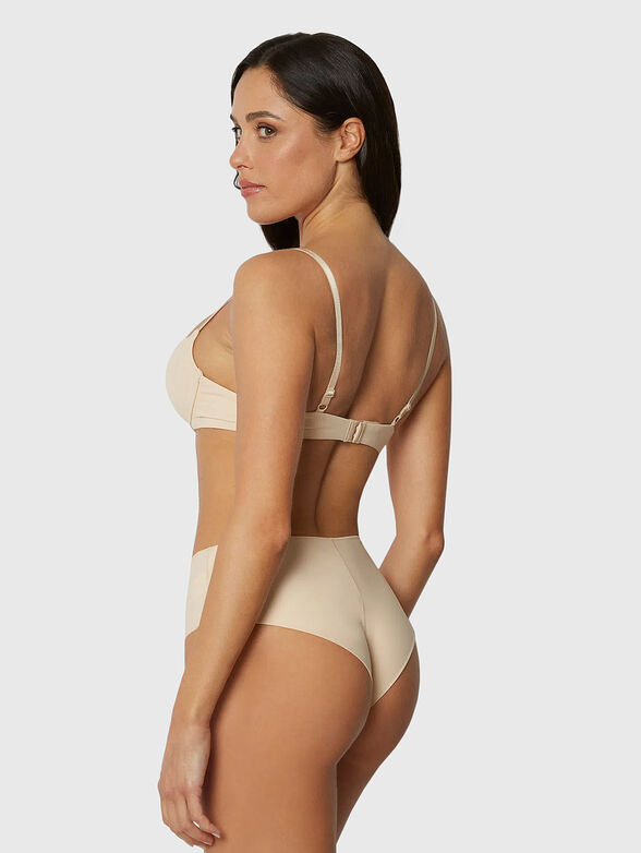 NEW JUSTIN high waist brazilian bikini in beige - 2