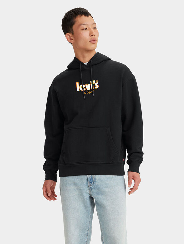 Levi&rsquo;s&reg; black cotton sweatshirt with logo accent - 1