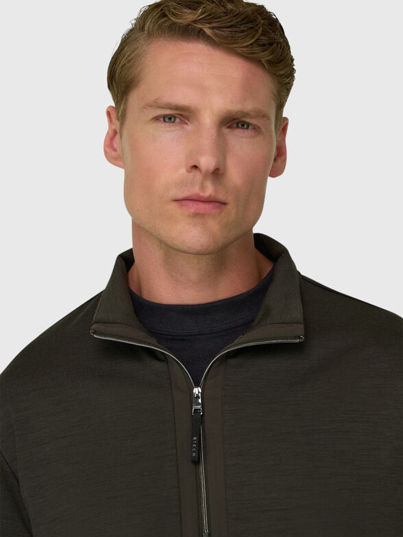 Green wool sweatshirt - 4