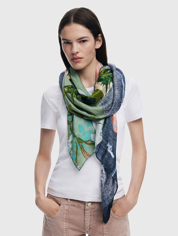 Scarf with patchwork print - 2
