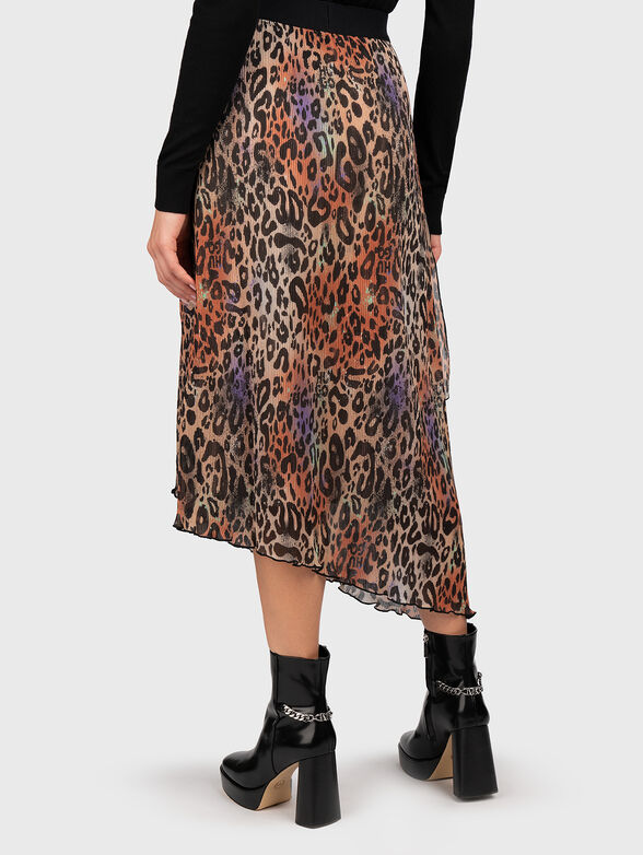 Midi skirt with animal print - 2