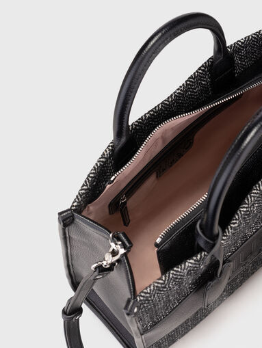 Bag  from eco leather and textile - 5