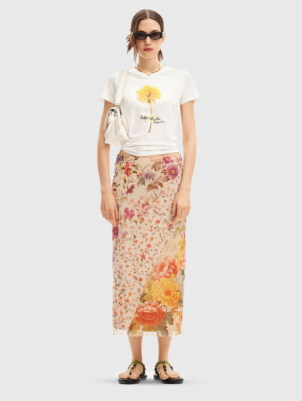 DINDA T-shirt with floral accent - 2