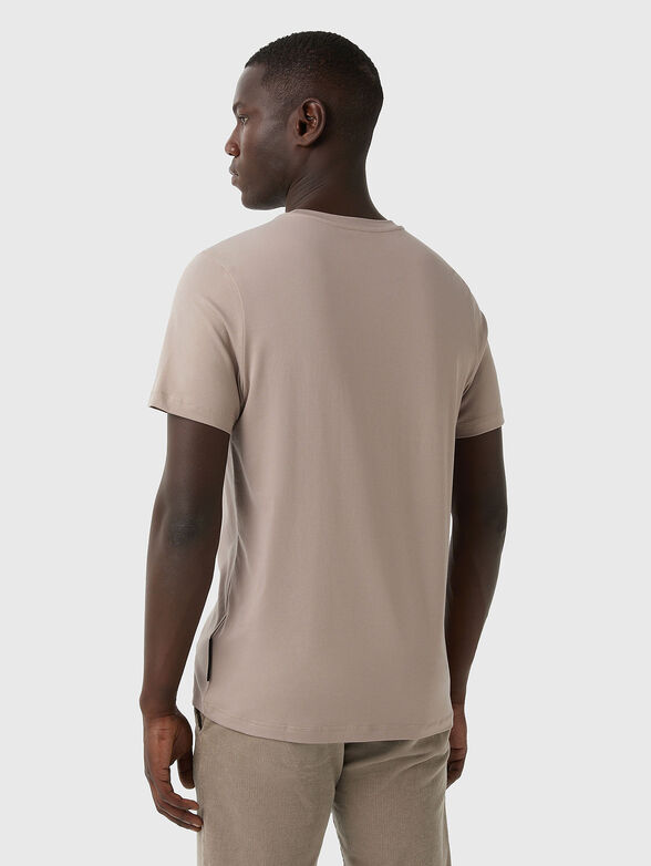 ROC T-shirt with oval neckline in beige - 2
