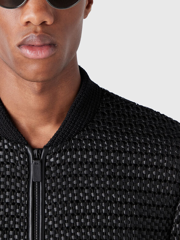 Leather bomber jacket   - 3