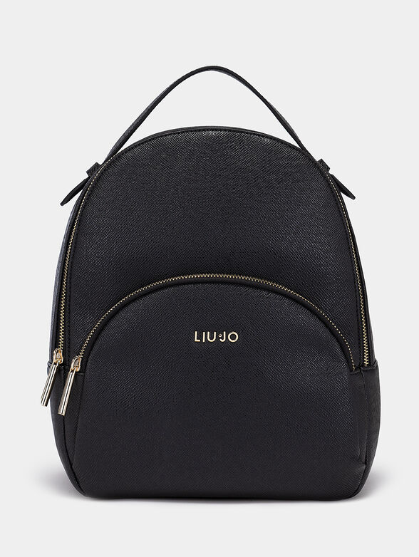 Black backpack with logo detail - 1