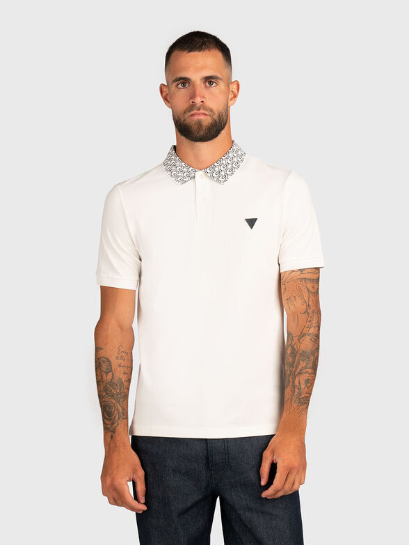 Cotton polo shirt with logo - 1