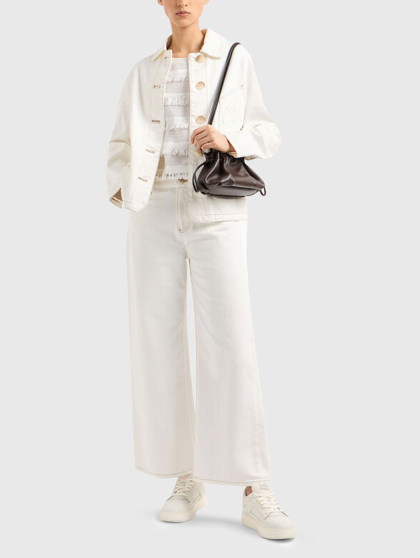 Cotton T-shirt with fringes - 2