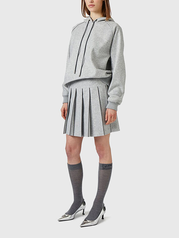  Wool blend hooded sweatshirt - 2