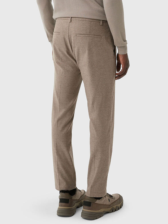RILEY slim fit wool blend trousers with pockets - 2