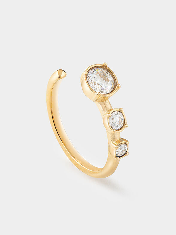 SUNBURST ring with zirconia appliqué  - 1