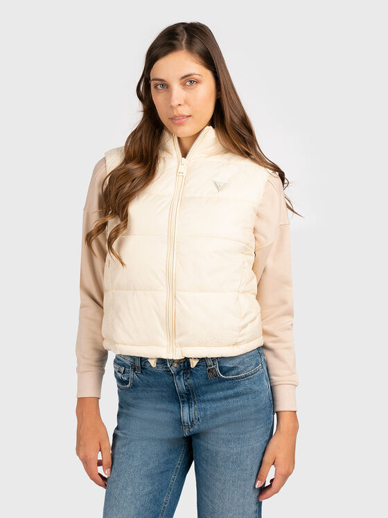 Quilted vest with monogram print - 1