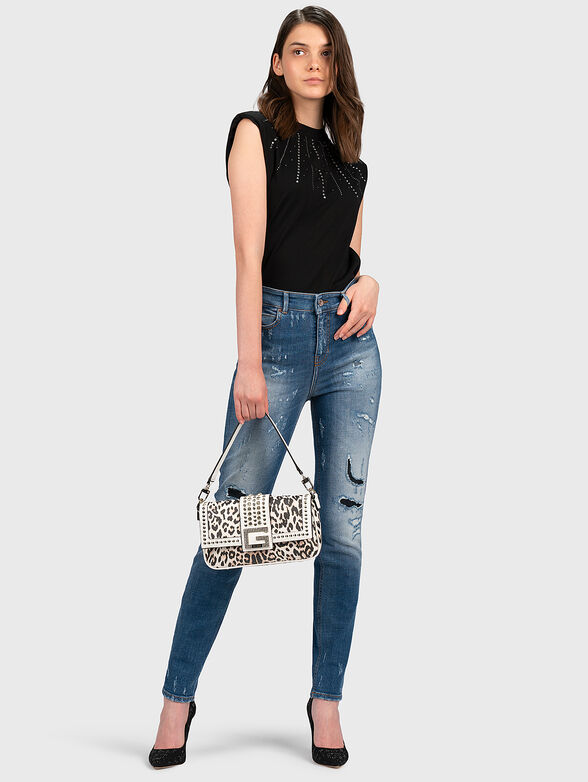 Blue jeans with distressed effect - 4