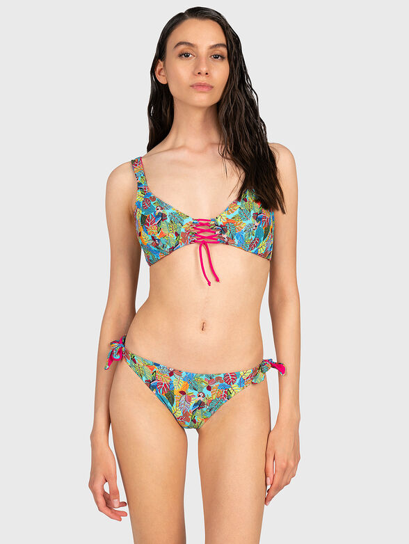 Brazilian bikini bottom with laces - 1
