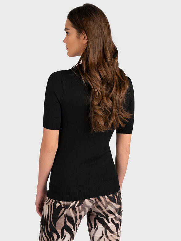 CHANTAL black T-shirt with logo accent - 3