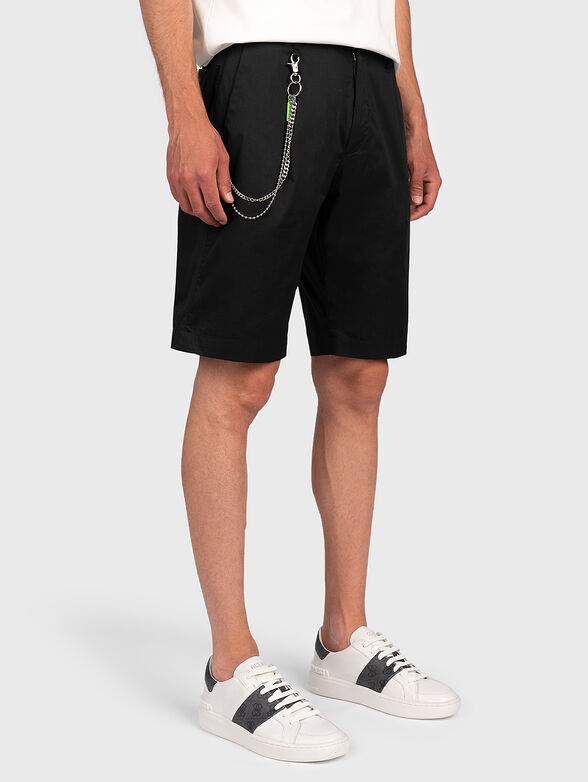 Shorts with metal chain detail - 1